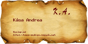 Kása Andrea névjegykártya